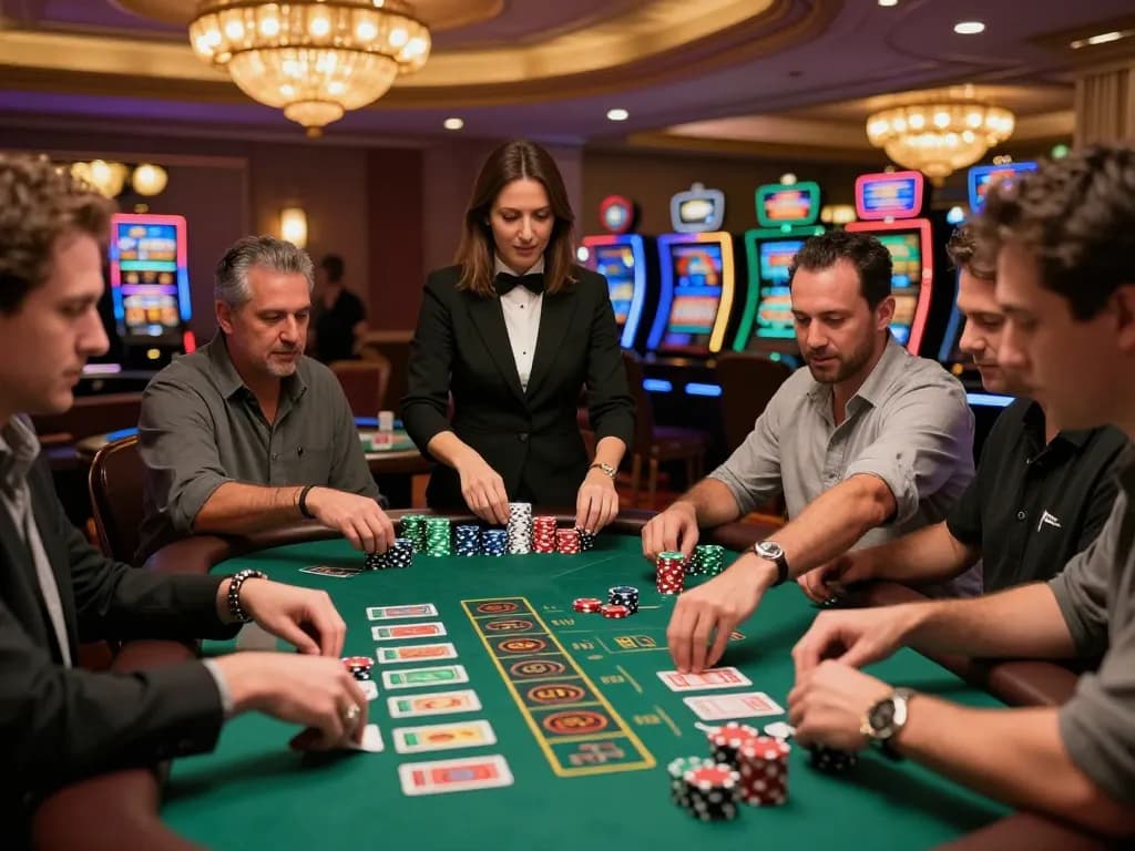 Players engaging at a blackjack table showcasing the excitement of keonhacai betting strategies.