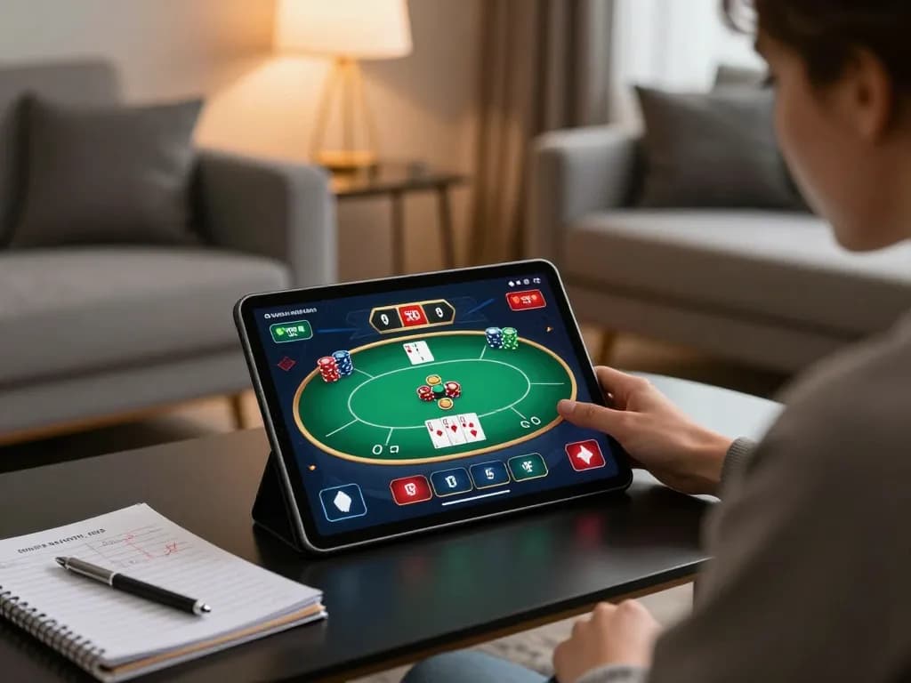 Experience poker action online with manclub in a cozy home setup.