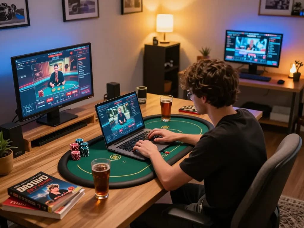 Engage in strategic online poker gaming at https://nk88.actor/ with a cozy home setup.