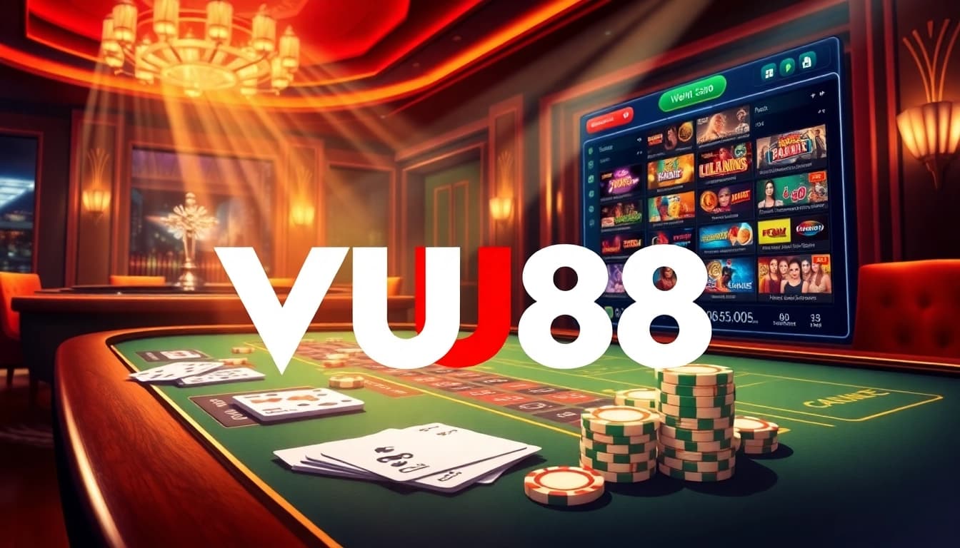 Experience thrilling gaming action at https://vu88.art/ with vibrant casino elements and engaging visuals.