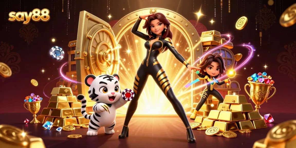 Experience the thrill of say88 casino with vibrant characters and dynamic gaming elements.