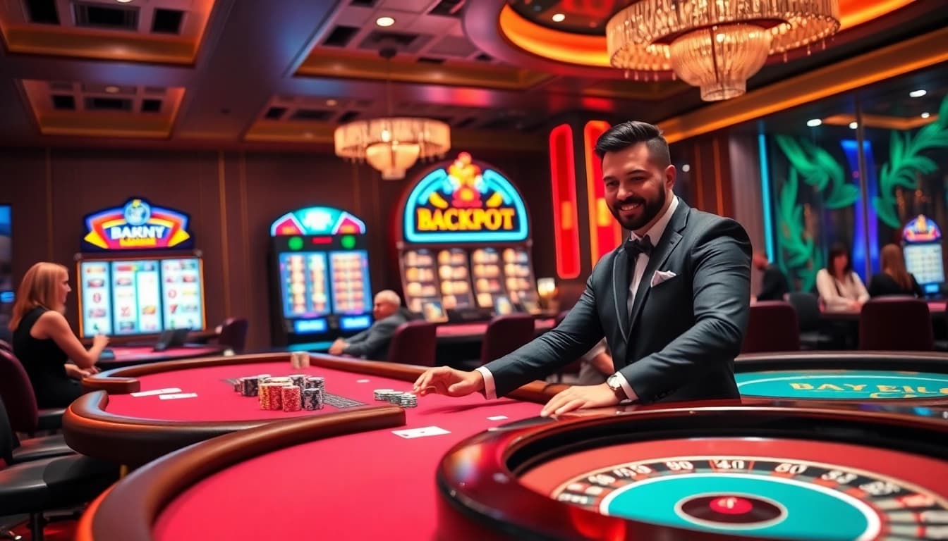 Experience the thrill of LUCK8 with exciting casino tables and vibrant slot machines.