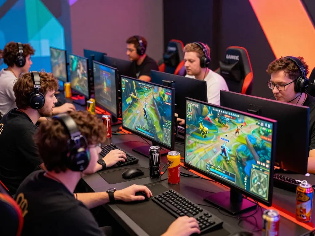 Players engaging in esports competitions, showcasing excitement around gg88.com gaming activities.