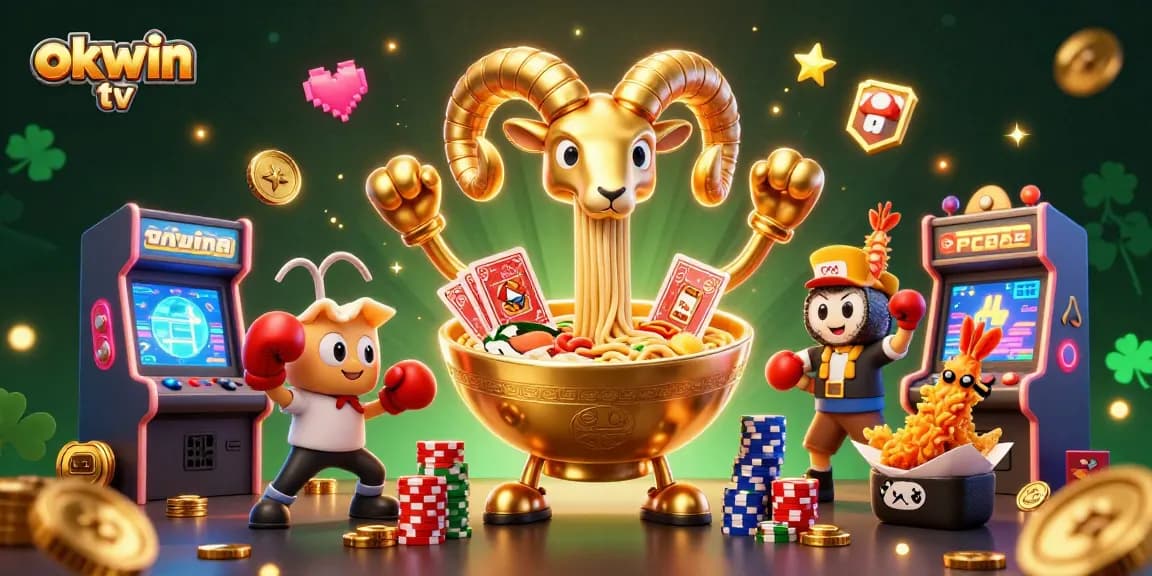 Engage with okwin tv through exciting gambling strategies featuring vibrant 3D characters and casino elements.