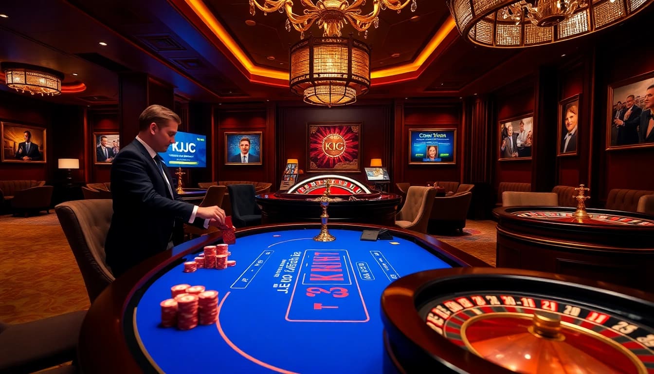 Experience thrilling casino action at KJC with high-stakes poker and roulette games.
