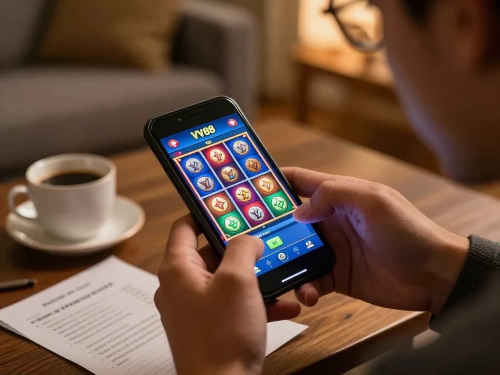Engaging gameplay on LV88 mobile casino app, showcasing dynamic slot games in action.