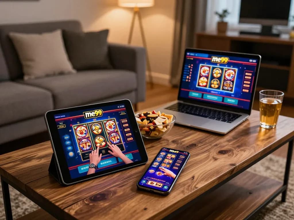 Engaging online gaming experience at me99 with players using tablets and smartphones for dynamic gameplay