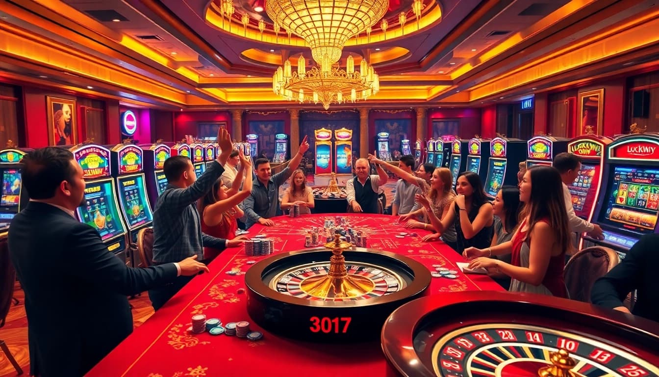 Experience the excitement of LuckyWin at a vibrant casino filled with winning moments.