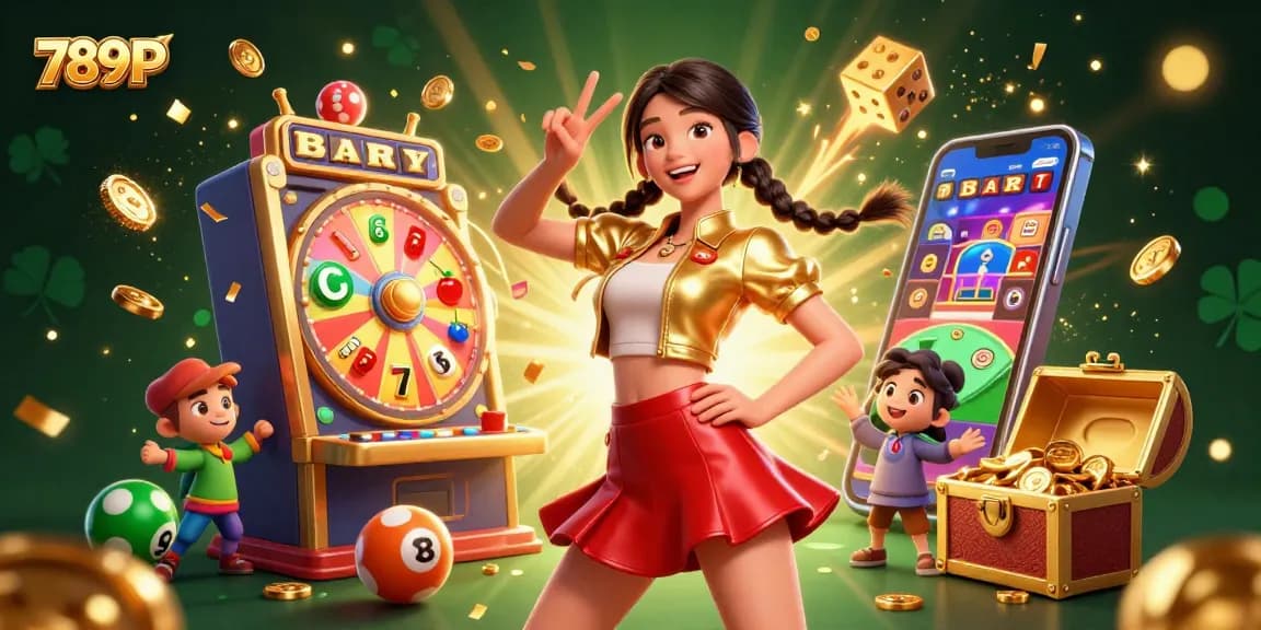 Win big at 789P with vibrant lottery balls and a jackpot explosion in stunning casino illustration.