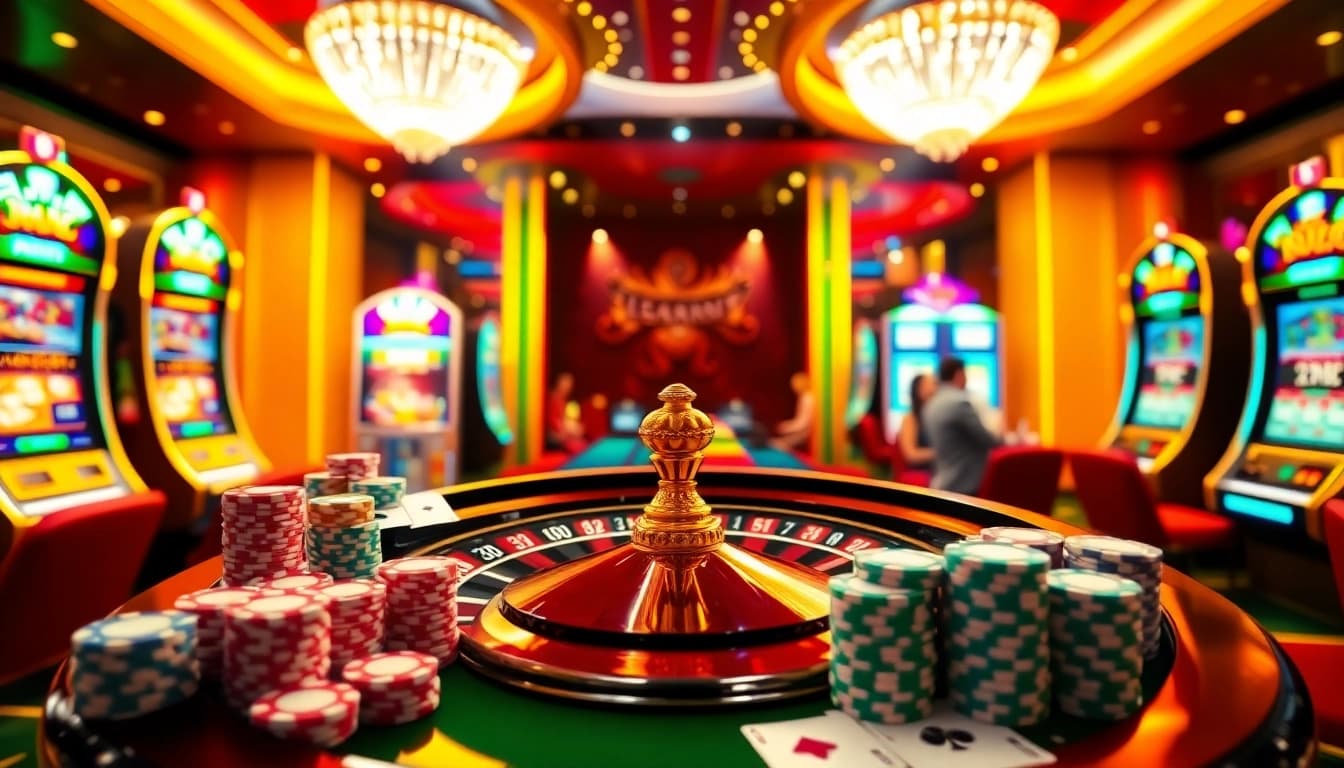 Exciting casino gaming experience at win88li.com with roulette and poker chips.