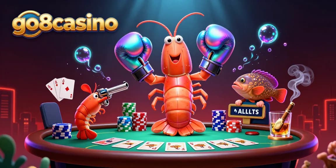 Engage in thrilling gameplay at go8casino with vibrant poker action and animated sea creatures.