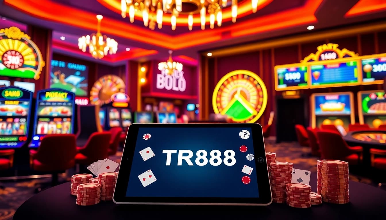 Experience live gaming excitement with the TR88 app featuring slots and sports betting.