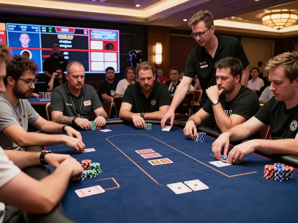 Twin68 players competing in an electrifying poker tournament, showcasing intense gameplay and strategic betting.