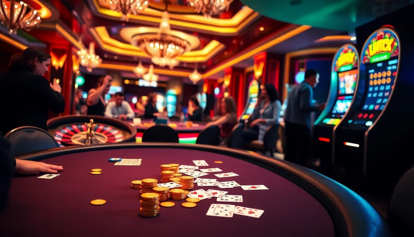 Players enjoying a thrilling game at fun 79 casino with blackjack and roulette.