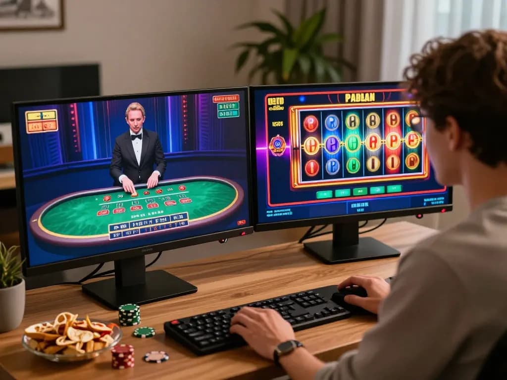 Experience thrilling gameplay with 79kingt1 in a vibrant online blackjack and slots session.