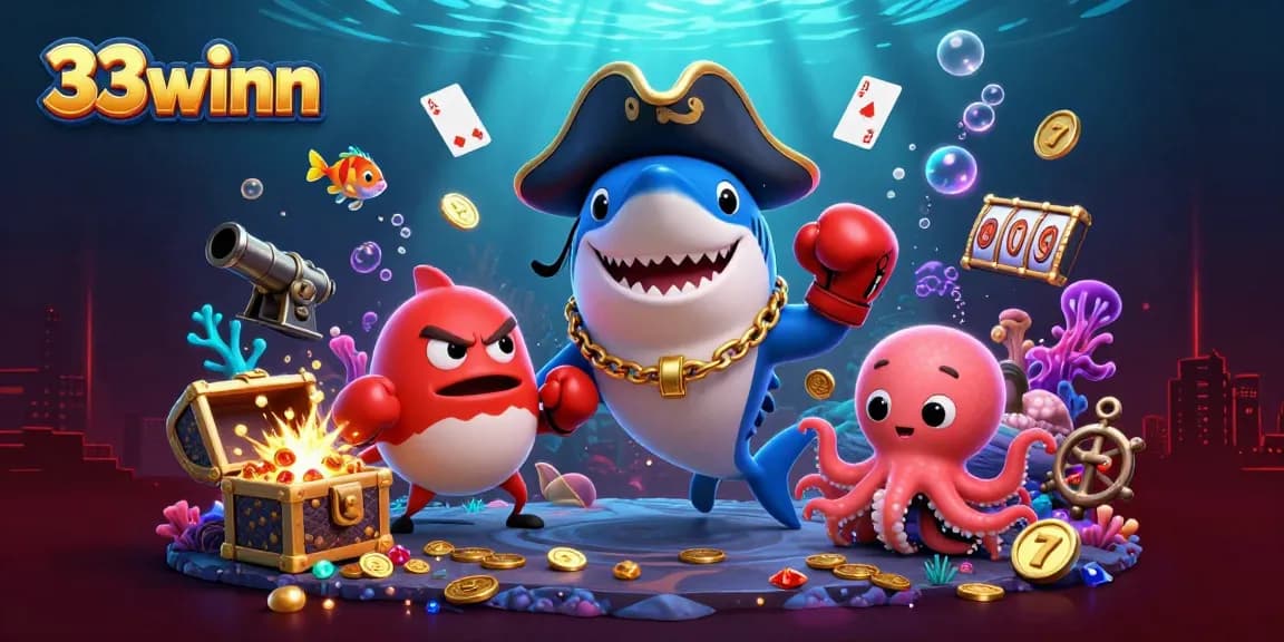 Engage in thrilling slots at 33winn, featuring colorful characters and treasure-filled underwater adventures.