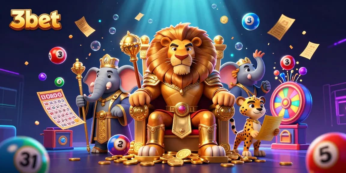 3bet gaming scene with vibrant characters and dynamic lottery elements creating excitement and engagement