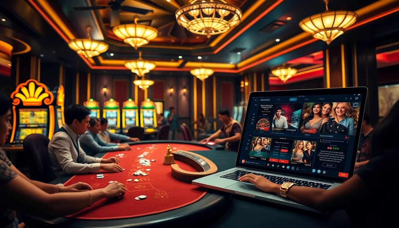 Experience Giải mã giấc mơ strategies in a luxurious casino filled with poker and roulette action.