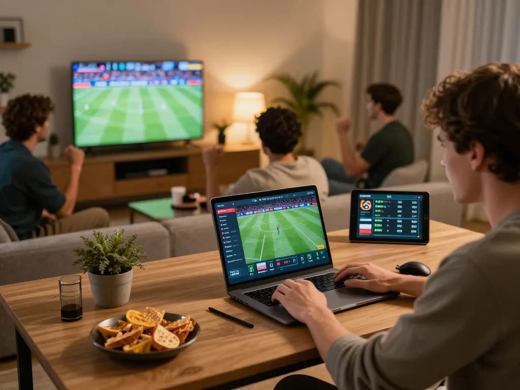 Place your bets with KKBD using a laptop for online sports betting at home