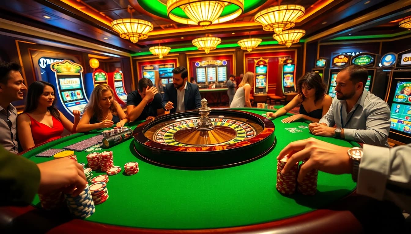 Players engaging in thrilling bets at CM88 - the vibrant online casino scene.