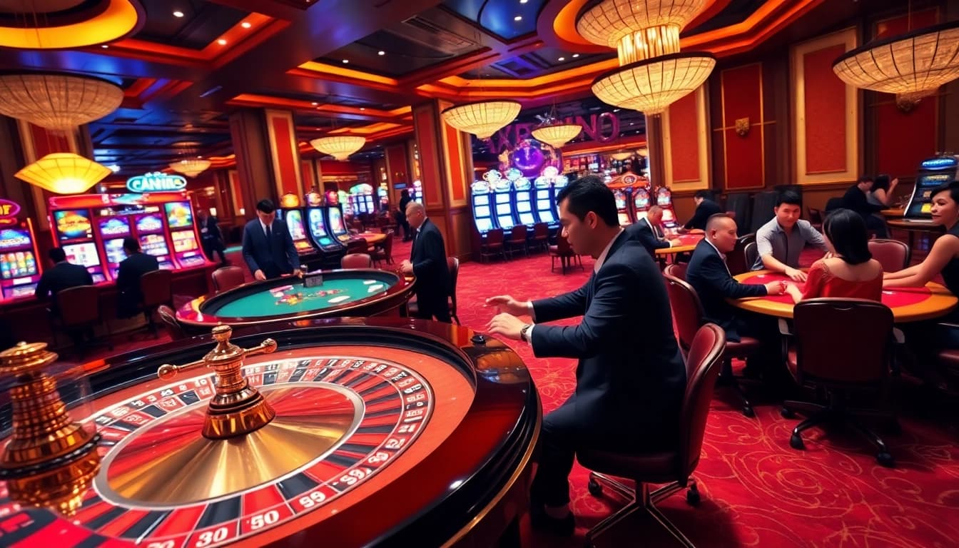 Players engaging in excitement at XX88's thrilling casino tables.