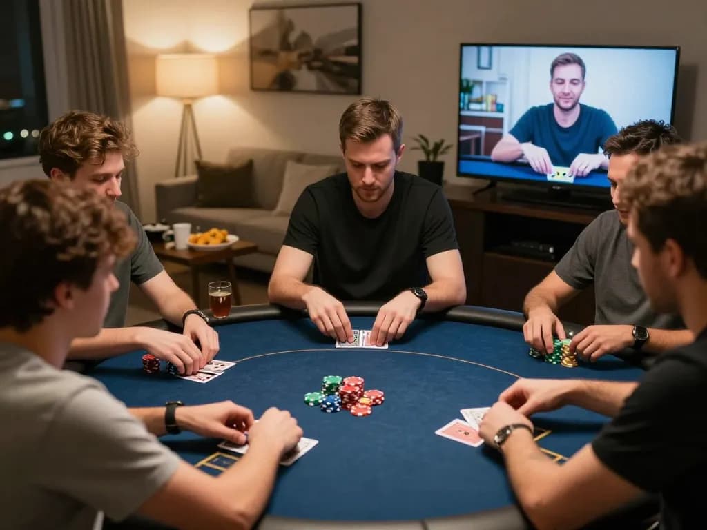 uu88 online poker players engaged in a virtual game, showcasing competitive atmosphere and social interactions.