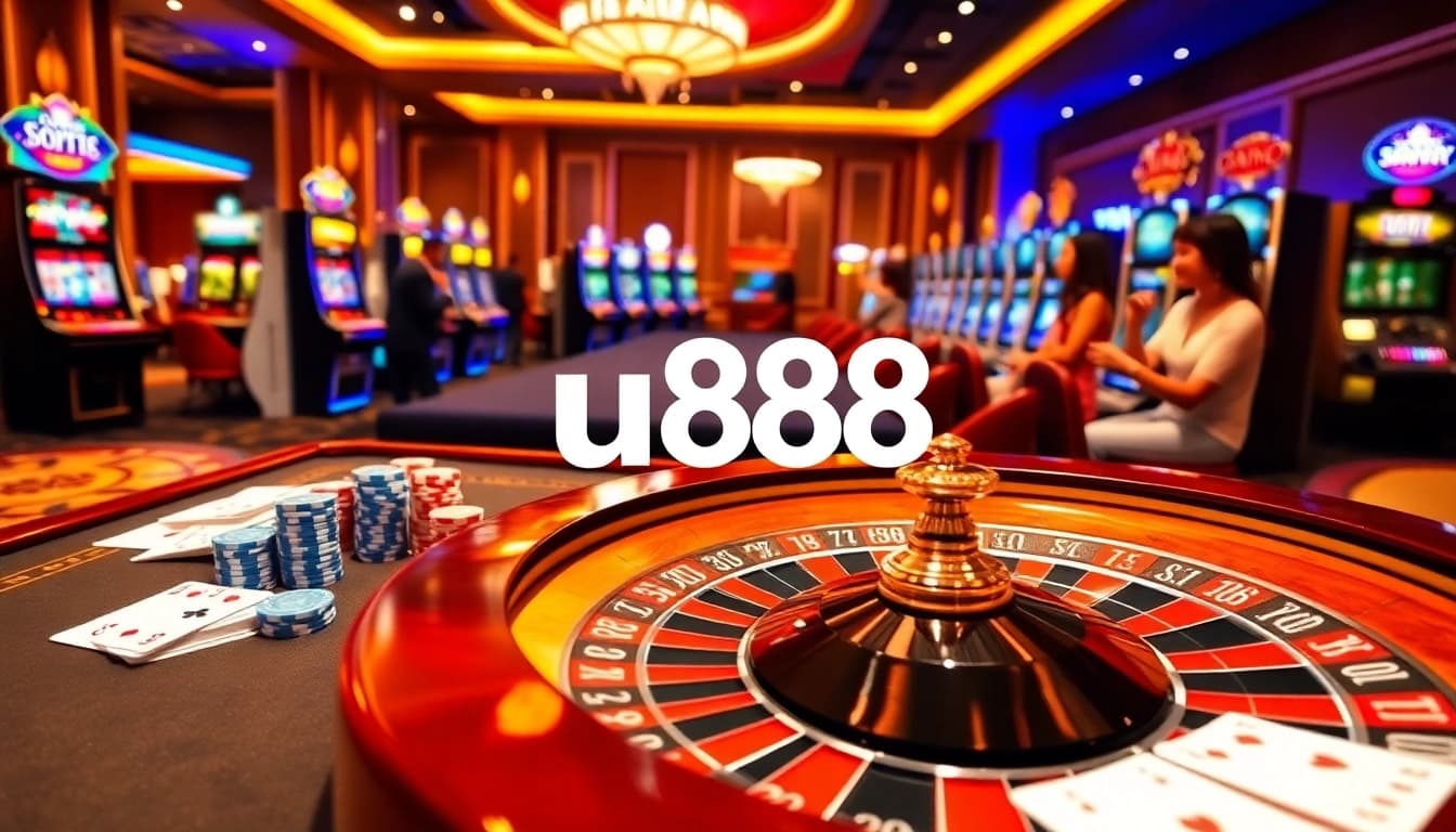 Experience thrilling gaming action at u888 with dynamic casino tables and vibrant slot machines.