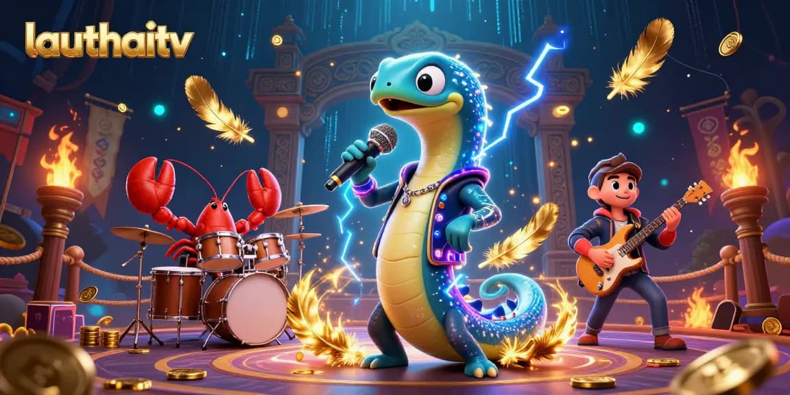 Engage with lauthaitv as the electric eel DJ commands the underwater casino stage with vibrant energy.