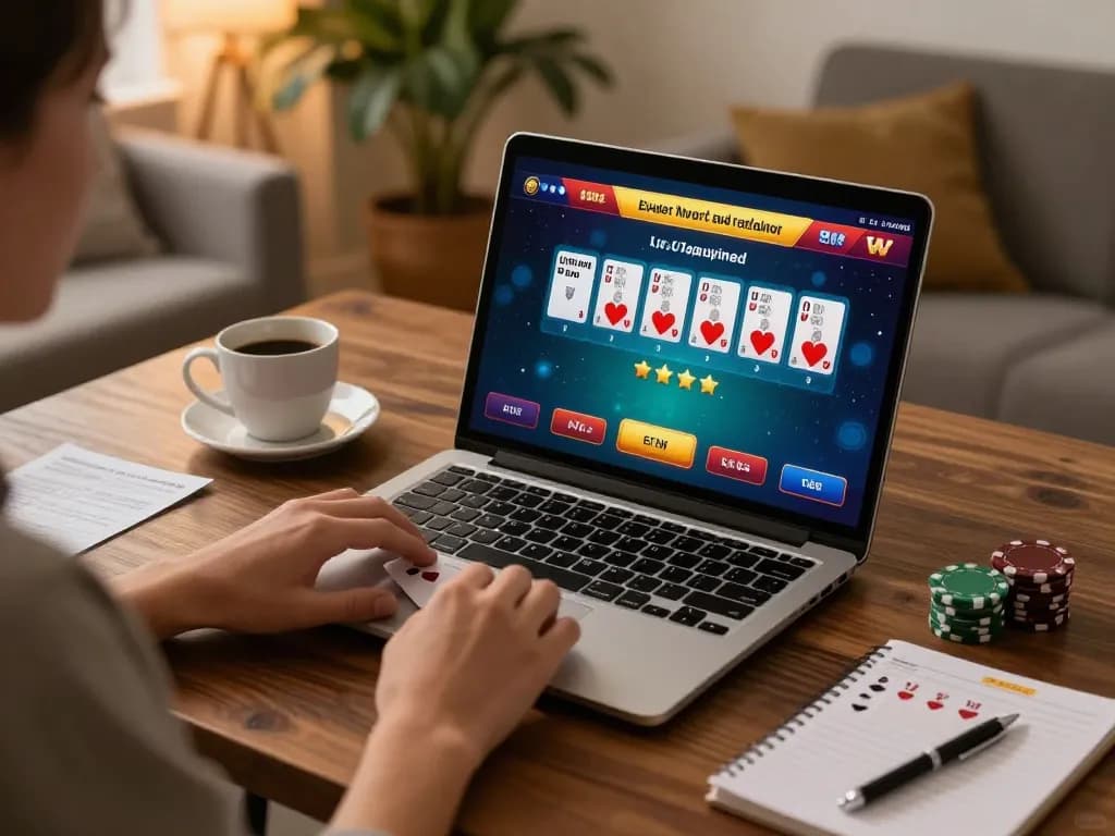 ta88 player engaging in live blackjack online from a cozy home setup