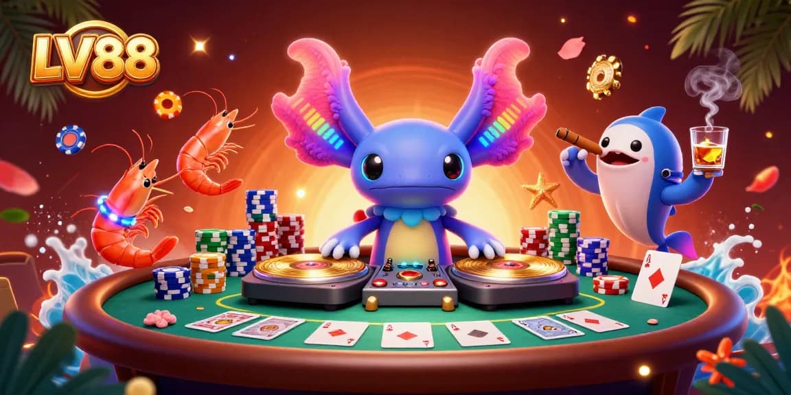 Experience the thrilling action at LV88 with vibrant gaming characters and dynamic elements.