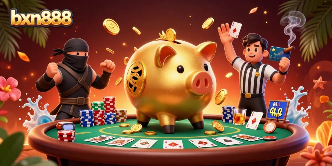 Experience thrilling action at bxn888 with dynamic 3D characters amidst exciting casino gameplay.