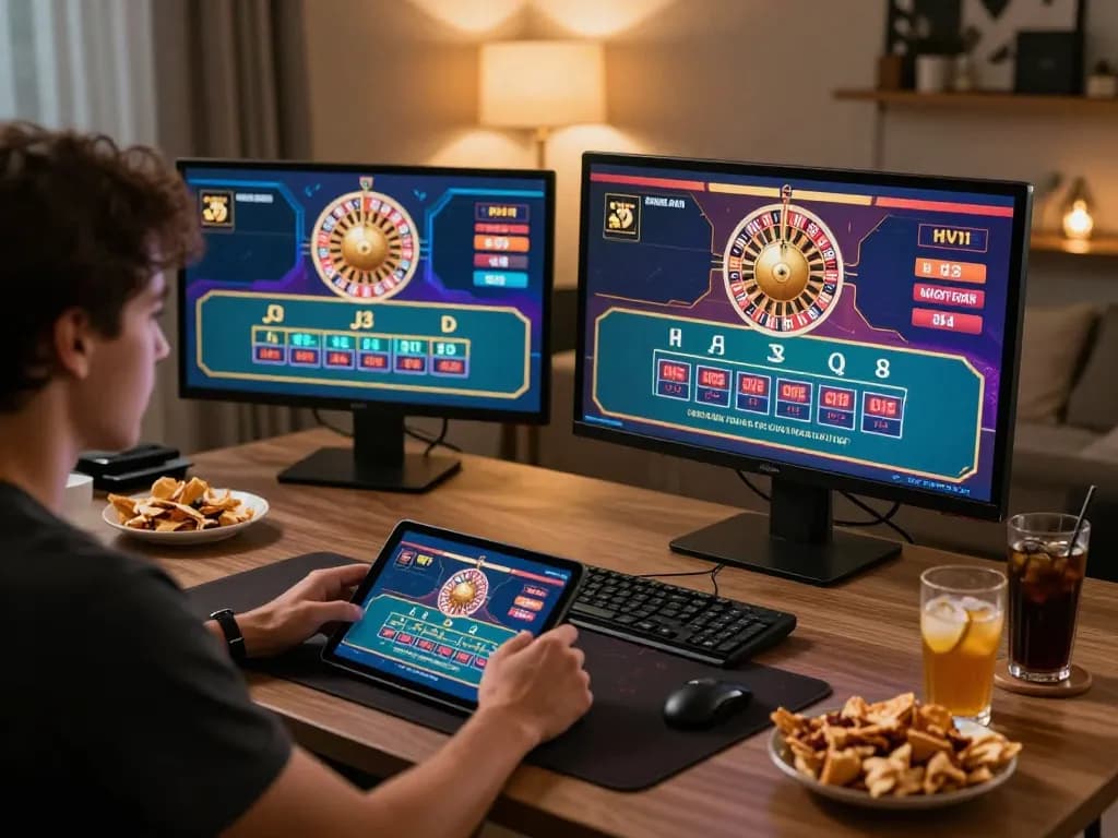 Engage in online gaming at https://go8.agency/ with a modern setup showcasing live dealer action