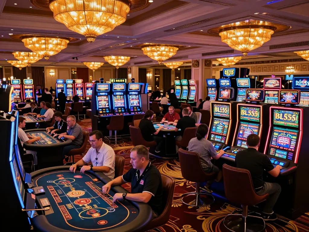 Players enjoying dynamic casino games at BL555, showcasing vibrant gaming atmosphere and engaging gameplay.