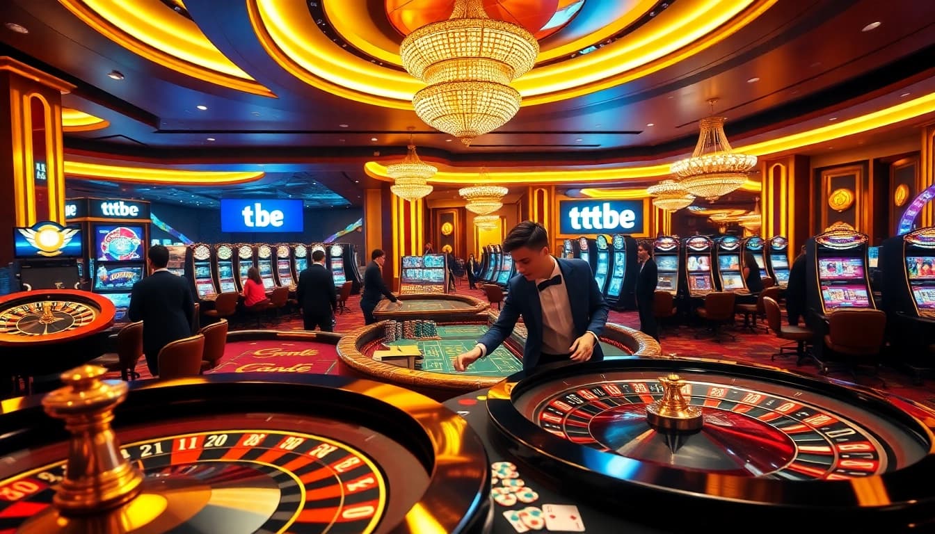 Experience the thrill of gaming at tt88 with vibrant casino tables and enthusiastic players.