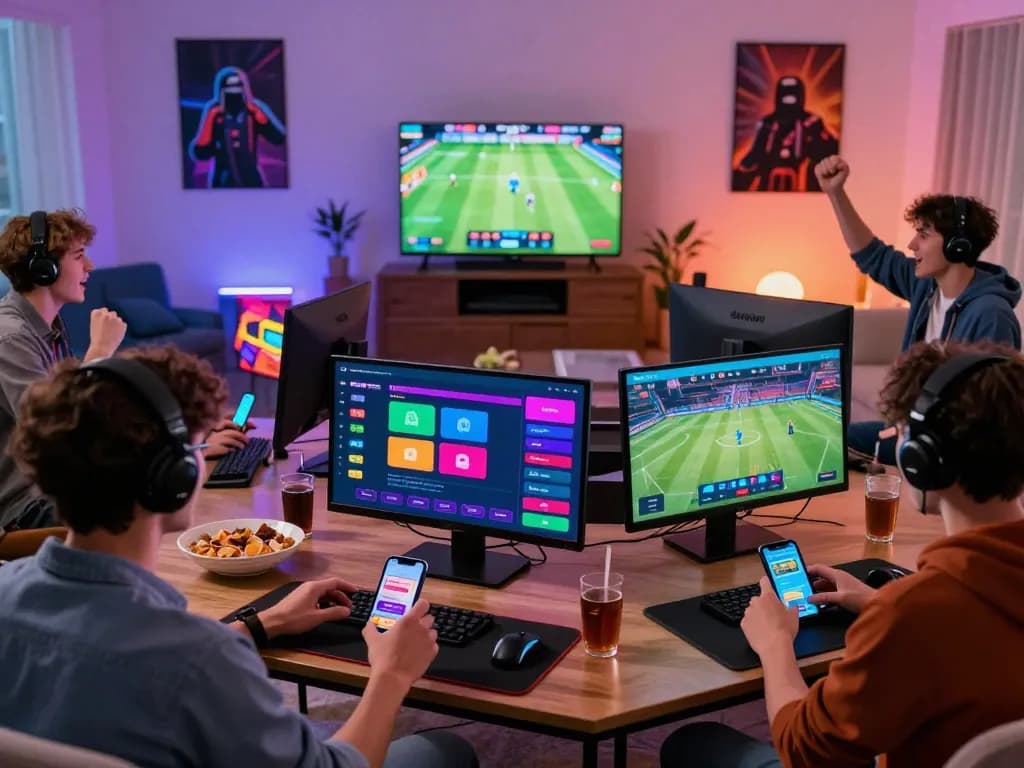 Engaging online gaming setting with players enjoying rikbet betting activities