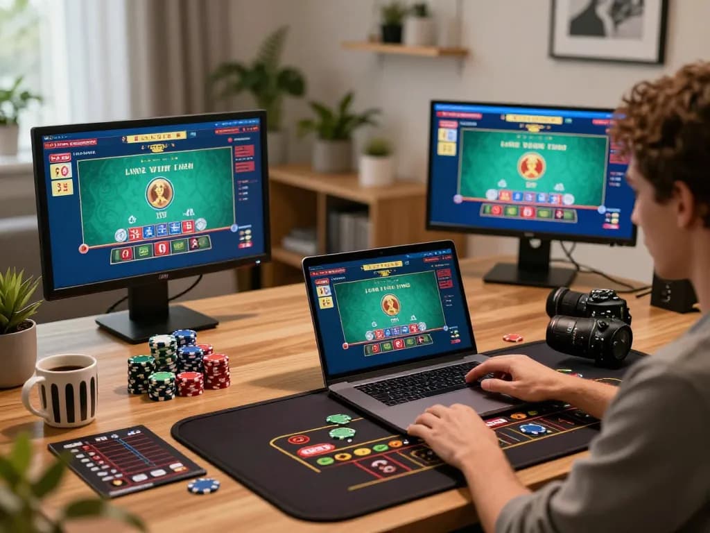 Engaging online action at 68win casino platform with live blackjack gameplay and betting guides