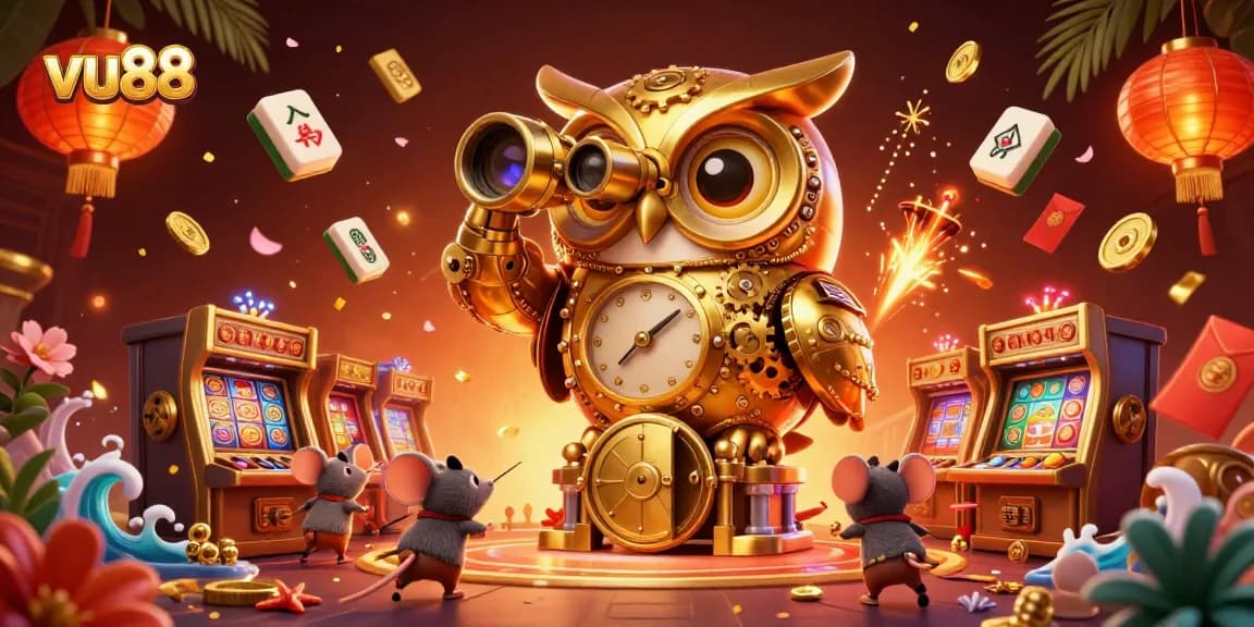 Experience excitement with vu88 at the captivating casino scene filled with dynamic elements.