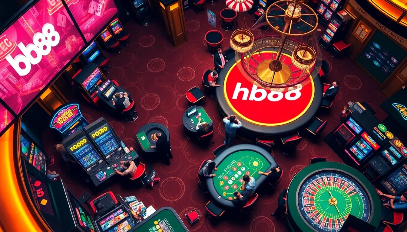 Experience the excitement of hb88 casino gaming with vibrant tables and dynamic players.