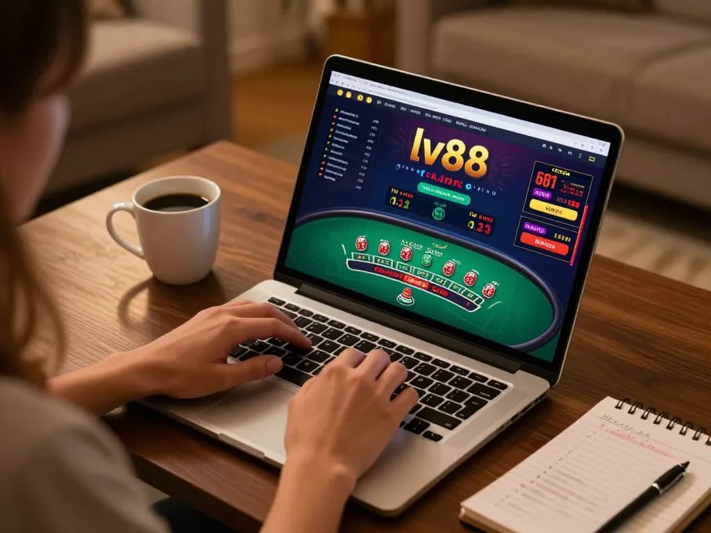 Engaging in online gaming at lv88 casino with live dealer blackjack, cozy atmosphere.