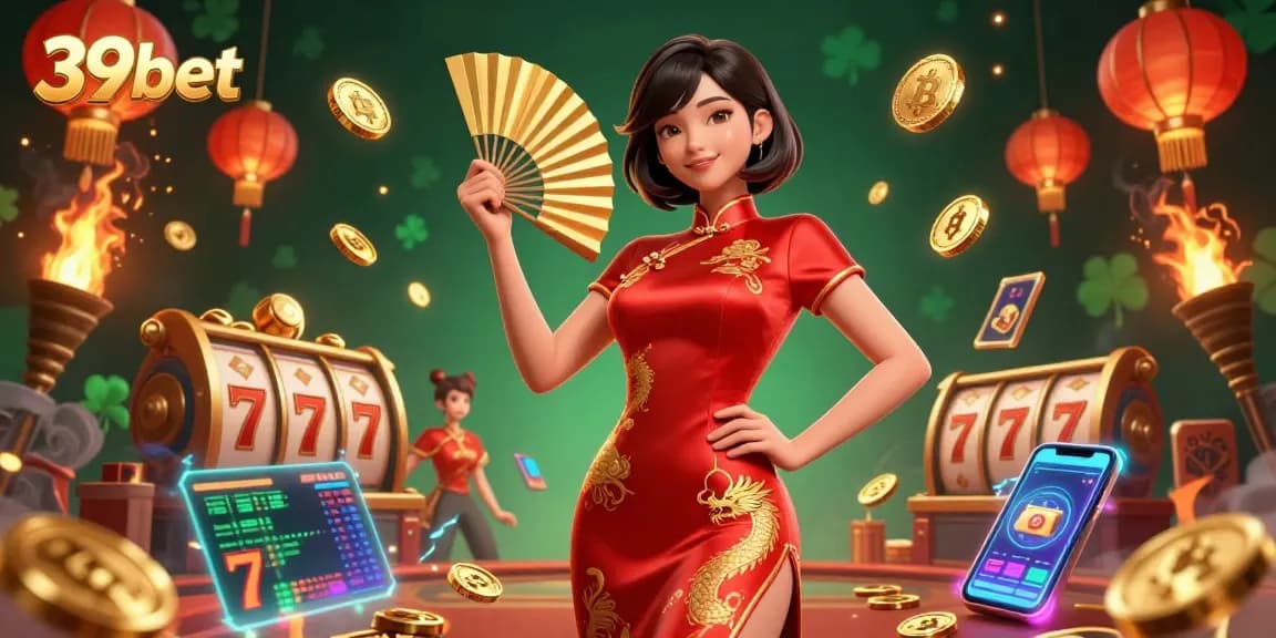 Engage in thrilling gaming experiences at 39bet with vibrant visuals, sparkling elements, and exciting gambling icons.