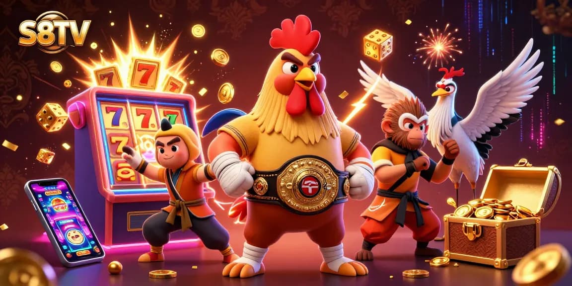 S8TV offers a thrilling bet experience with vibrant characters and dynamic casino elements.