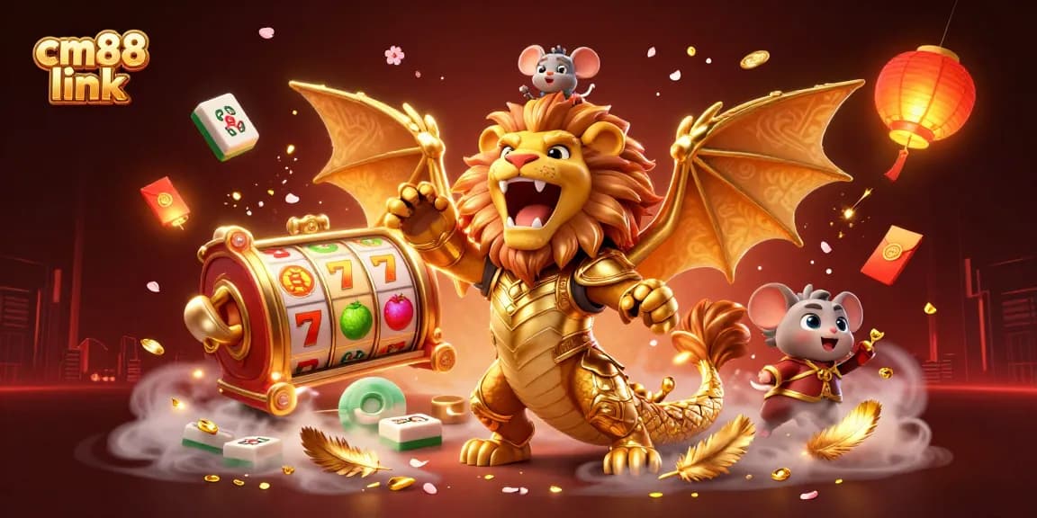 Engage with cm88 link through thrilling slot reels and dynamic casino elements in this vivid illustration.
