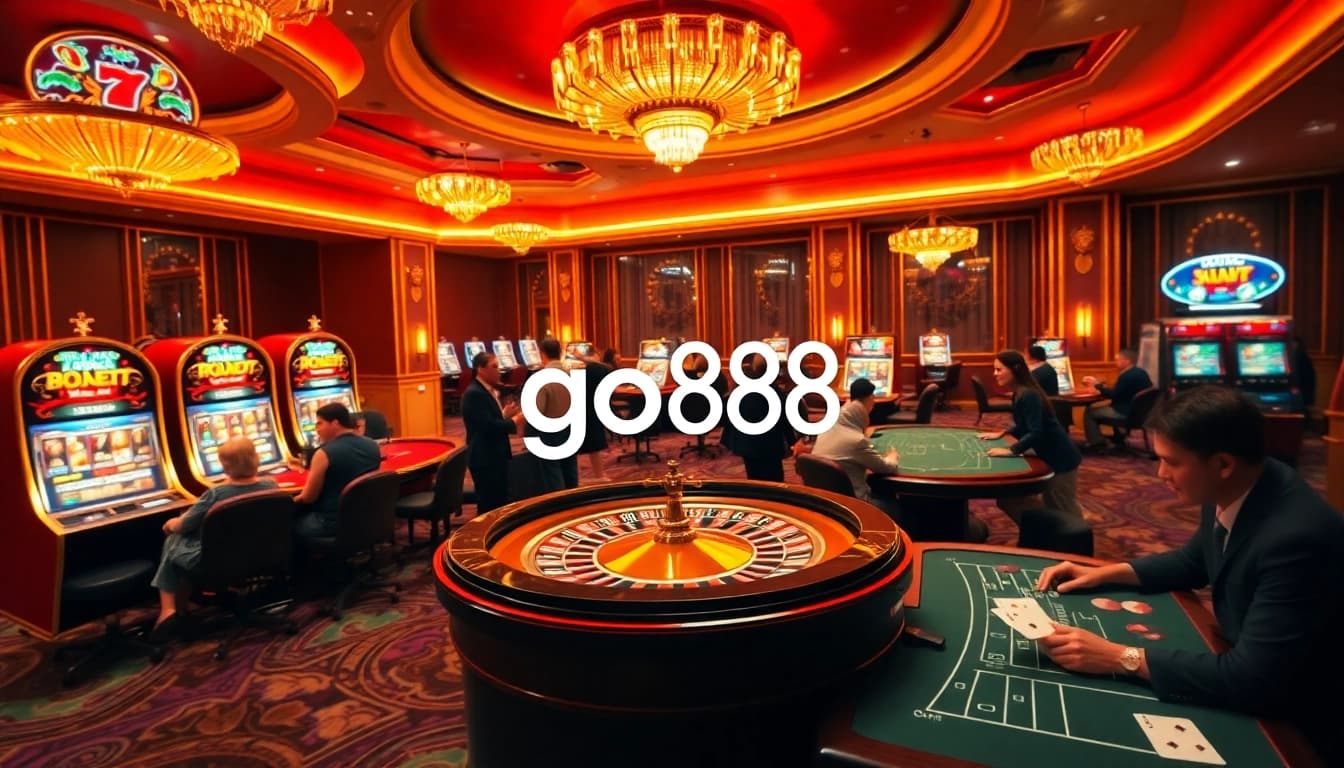Players engaging in thrilling casino games at go88, highlighting excitement and vibrant atmosphere.