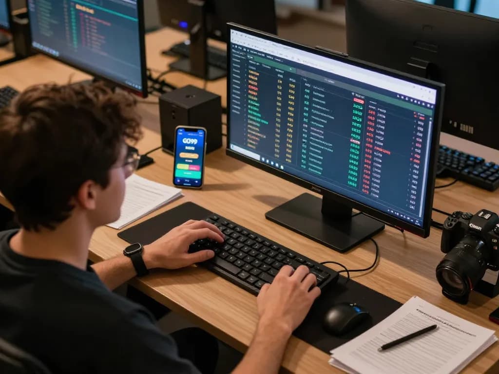 Experience thrilling online betting with the GO99 app in a focused gaming setup.