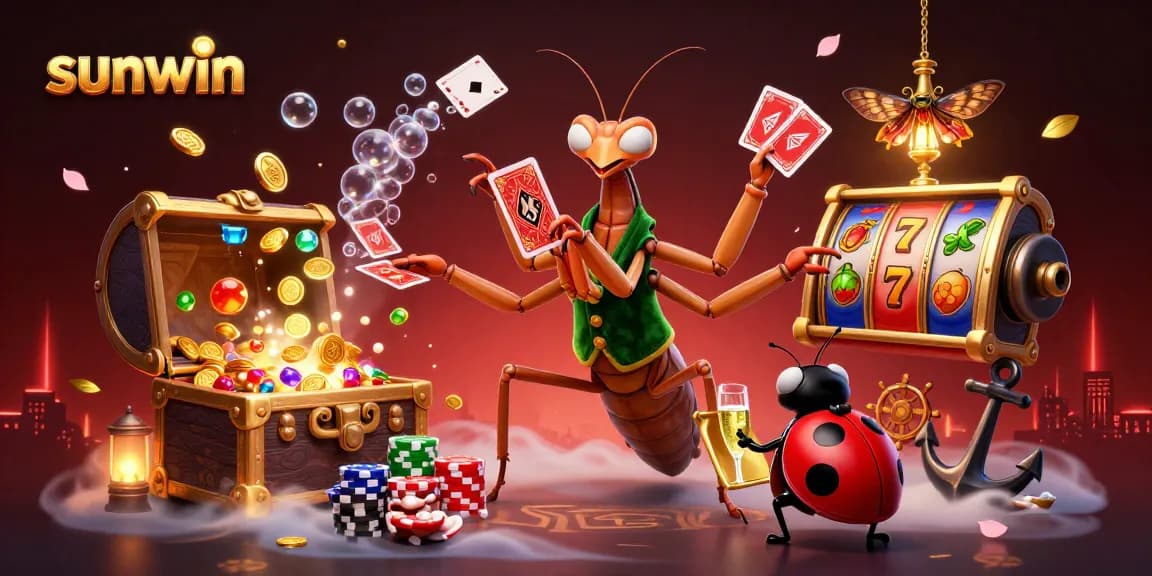 Play exciting games like slots at sunwin, featuring colorful characters and dynamic visual effects.