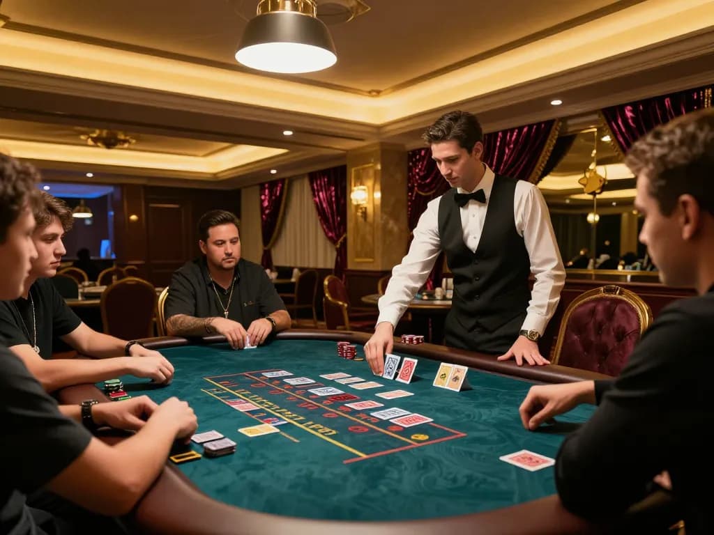 Players engaging with a Live Casino game at SC88, showcasing dealer action and luxury atmosphere.