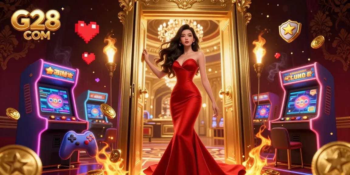 Experience thrilling gameplay and VIP access with G28 COM at the lavish casino doors.