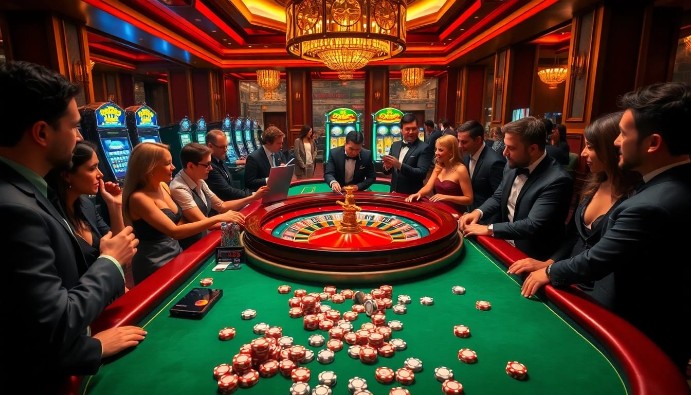 Players enjoying a thrilling game of roulette at XX88 casino.
