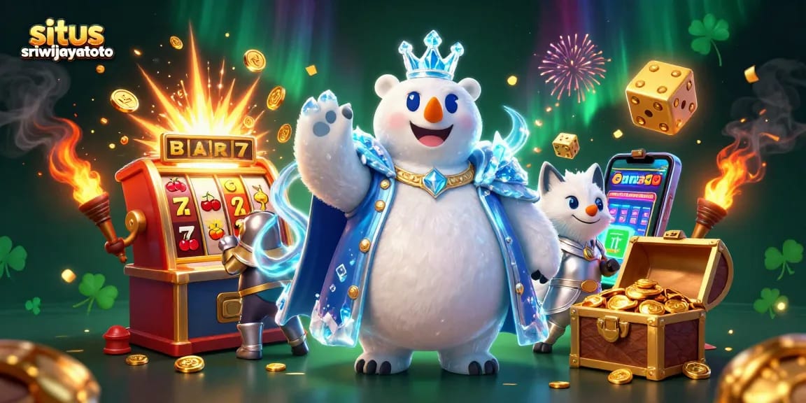 Win exciting jackpots at situs sriwijayatoto, featuring vibrant characters and dynamic casino elements.