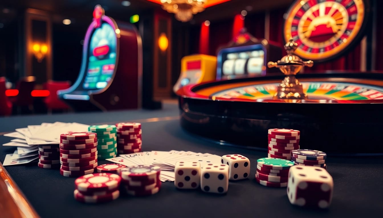 Experience thrill at https://tr88.forum/ with roulette, poker chips, and vibrant casino ambiance.